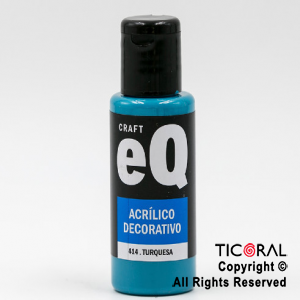 ACRIL.DECOR.EQ 414 TURQUESA 50ML X 6 UNIDADES